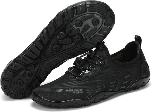 Vista 2 de ANLUKE Zapatos de agua para hombre y mujer, zapatos de natación, zapatos acuáticos, de secado rápido, para playa, surf, deportes acuáticos