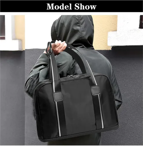 Vista 7 de ELDA Maleta plegable expandible para hombres y mujeres, equipaje ligero con ruedas giratorias desmontables de 360, bolsas de lona para viajes