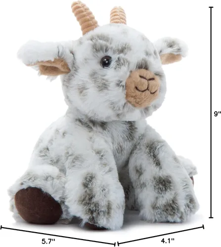 Vista 11 de The Petting Zoo Peluche de cabra de peluche, regalos para niños, animales salvajes de granero de vida silvestre, juguete de peluche de cabra de 9
