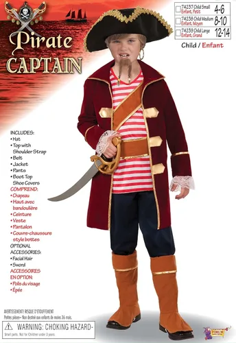 Vista 2 de Forum Novelties Child's Pirate Captain Costume