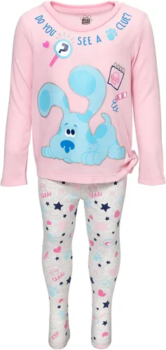 Vista 4 de Blue's Clues & You! Conjunto de camiseta y leggings de manga larga con estampado anudado