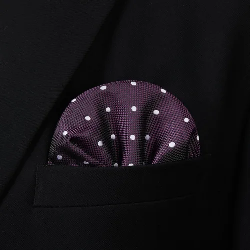 Vista 100 de HISDERN Pajaritas para hombre, diseño de lunares, corbatín y bolsillo cuadrado, clásico, esmoquin de negocios, boda, pajaritas, pañuelo