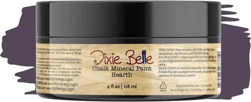 Vista 187 de Pintura para muebles con acabado de tiza Dixie Belle Paint Company - Amatista (4oz) - Pintura mineral de tiza chic púrpura profundo mate