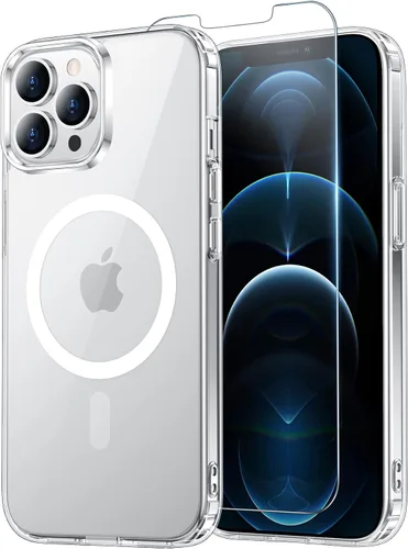 Vista 92 de Funda transparente para iPhone 11 con protector de pantalla, compatible con Magsafe, antiamarilleo, protección de grado militar, a prueba de golpes