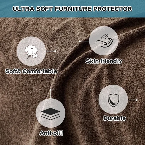 Vista 19 de MYSKY HOME Funda de Sofá Seccional para Perros, 2 Piezas Fundas de Sofá para Sofá en Forma de L, Funda de Sofá Lavable, Protector de Muebles Funda