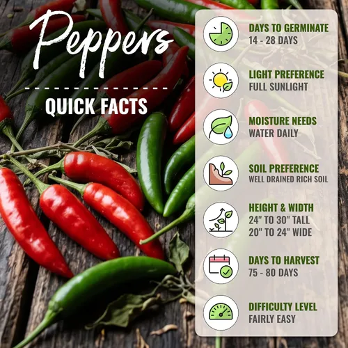 Vista 4 de Seed Needs Semillas de pimiento picante para plantar chiles serranos, semillas de vegetales sin OMG y sin tratar para plantar un jardín vegetal