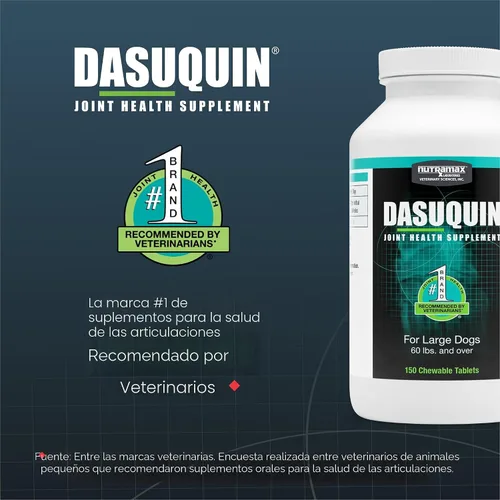 Vista 3 de Comprimidos masticables para articulaciones de perro Dasaquin (150 unidades) Tamaño de perro: Grande (60+ lbs)