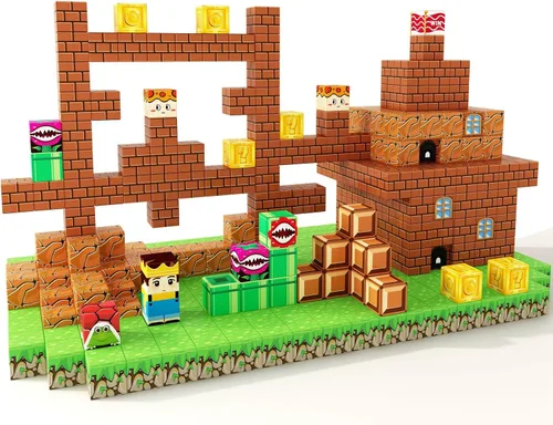 Vista 9 de Soyee Bloques Magnéticos - Juego de Construcción de Mundo Magnético de Mina para Niños Pequeñas Juguetes Sensoriales para Niños y Niñas Edades 3-5