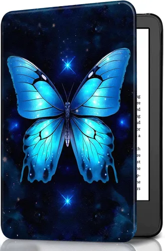 Vista 79 de Funda para Kindle básico de 6 pulgadas (11.ª generación), múltiples ángulos, piel sintética, delgada, con función de encendido y apagado automático
