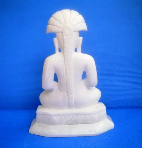 Vista 6 de Marble Jain Tirthankar Parshwanath Murti 7inch Deidad Bhagwan Parshwanath Ídolo Estatuas religiosas Parsva, Paras Murti Pragatprabhavi Chintamani