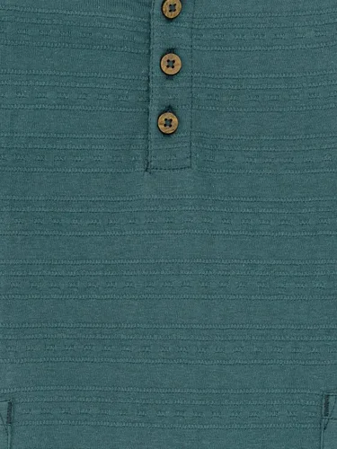 Vista 3 de Burt's Bees Baby Enterizo de una pieza para bebé, 100% algodón orgánico, jacquard de puntos azules, Jacquard punteado azul
