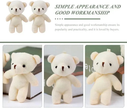 Vista 9 de Paquete de 12 mini colgantes de oso adorables osos pequeños para llaveros, mochilas, bolsos, manualidades, figuras de oso ligeras y portátiles
