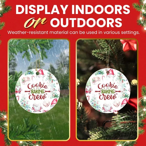 Vista 2 de Adorno decorativo para hornear galletas para panaderos – Oranment de Navidad – Decoración de árbol de Navidad – Divertido adorno de Navidad 2023