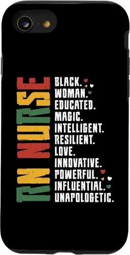 Vista 13 de iPhone 15 RN Enfermera Black History Enfermera Afro African Registered Enfermera Caso