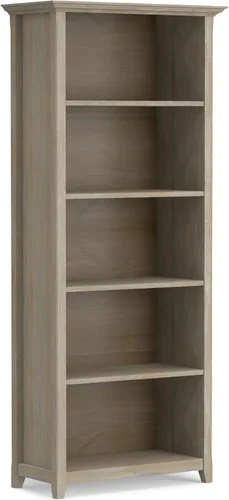 Vista 6 de SIMPLIHOME Amherst - Juego de 2 piezas para oficina en casa, escritorio de madera maciza de 54 pulgadas Distressed Grey