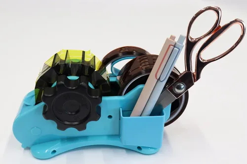 Vista 5 de Dispensador de Cinta Térmica Azul para Sublimación - Dispensador de Cinta Térmica para Sublimación de Corte de Múltiples Rollos para Cinta
