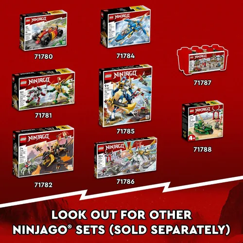 Vista 7 de LEGO NINJAGO Kai’s Mech Rider EVO 71783, juguete de moto ninja actualizable, figura de acción Mech y 2 minifiguras de guerrero óseo, juguetes