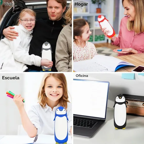 Vista 5 de ChezMax - Botella de agua de acero inoxidable para niños de 9.5 onzas, S Negro