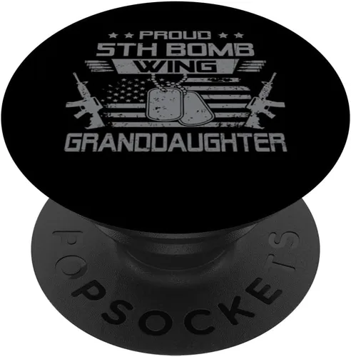 Vista 6 de Proud 5th Bomb Wing Granddaughter US Veteran Family Matching PopSockets MagSafe PopGrip for iPhone