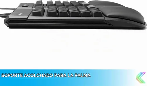 Vista 8 de KINESIS Freestyle Edge RGB Plus Split Teclado mecánico Interruptores lineales Hotswap RGB Ergonómico Soporte de palma desmontable