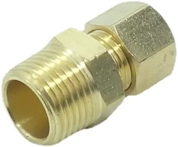 Vista 7 de 3 piezas de conexión de compresión de latón 1/2" OD del tubo x 1/2" OD conector de unión