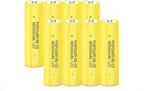 Vista 10 de Baterías AA recargables 1.2V: baterías NiMH Double A 1200mAh para luces solares - Recarga hasta 1000 veces