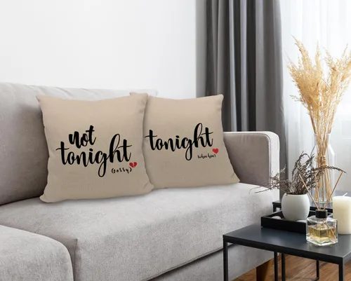 Vista 2 de Funda de almohada reversible negra suave para despedida de soltera, regalos para despedida de soltera de aniversario de boda, regalo para parejas