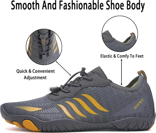 Vista 2 de MAQLPC Zapatos de agua para hombres y mujeres, zapatos acuáticos de secado rápido, para hombres y mujeres, zapatos de natación para senderismo