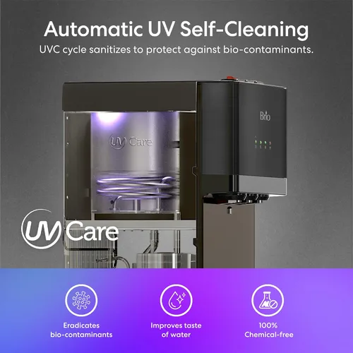 Vista 7 de Brio Dispensador de enfriador de agua sin botella con filtros de 4 etapas (incluidos) elimina PFAS y microplásticos para agua potable limpia Negro