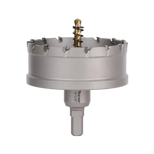 Vista 53 de Sierra perforadora de carburo de 1-1/2 pulgadas (1.496 in) para metal duro, cortador de agujeros con punta de carburo de tungsteno con broca piloto