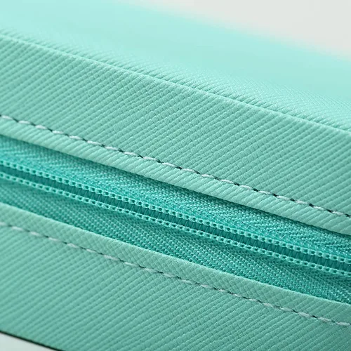 Vista 8 de DgkfkC Joyero portátil de viaje caja de joyería de cuero caja de joyería para guardar collares pendientes pulseras lápiz labial y horquillas
