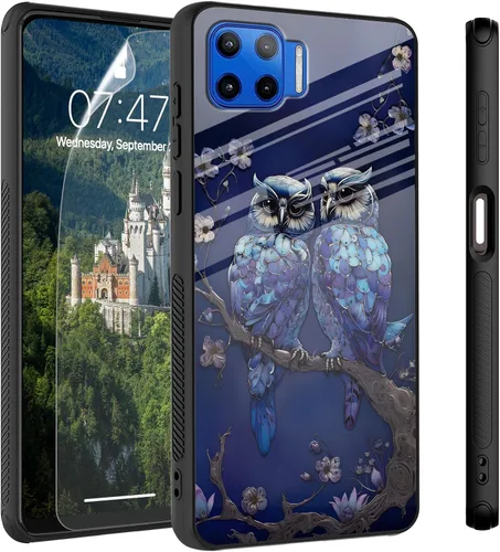 Vista 83 de Funda para Motorola Moto Edge 2022, cubierta trasera de vidrio templado con protector de pantalla, protección a prueba de golpes para Motorola Moto
