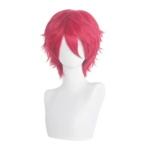 Vista 29 de COSPLAZA Peluca corta negra para cosplay con puntas esponjosas, resistente al calor, pelo sintético para emo Negro