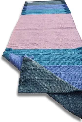 Vista 18 de Jaipur Art & Rugs - Alfombra de yoga de algodón, respetuosa con el medio ambiente, tejida a mano, gruesa (0.945 x 2.835 x 0.197 in)