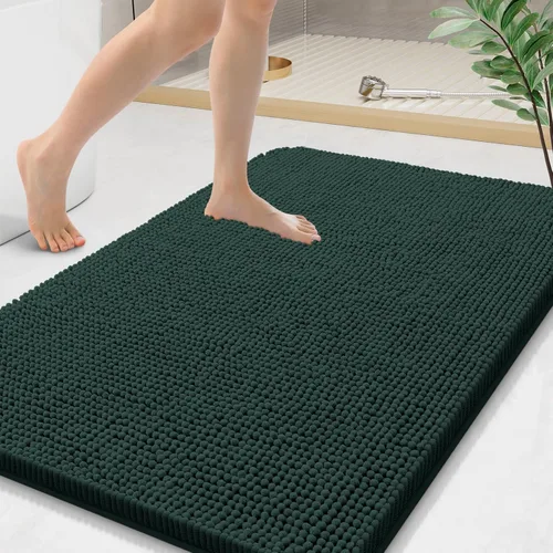 Vista 44 de Arotive Alfombras de baño de felpilla extrasuaves y absorbentes, de 24 x 16 pulgadas, lavables a máquina, parte trasera de goma antideslizante