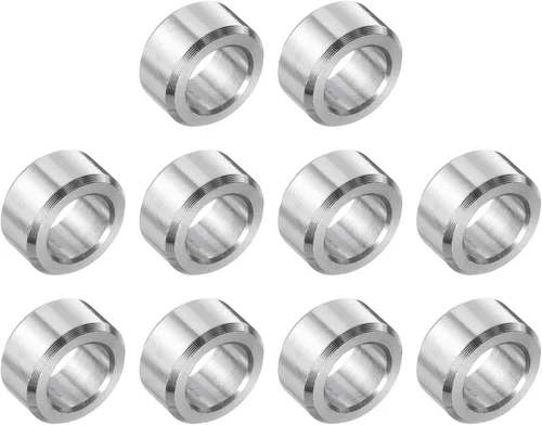 Vista 24 de uxcell 10 piezas de espaciador de acero inoxidable de 3/8" de diámetro interno x 3/4" de diámetro exterior x 1" de longitud, espaciador de rosca