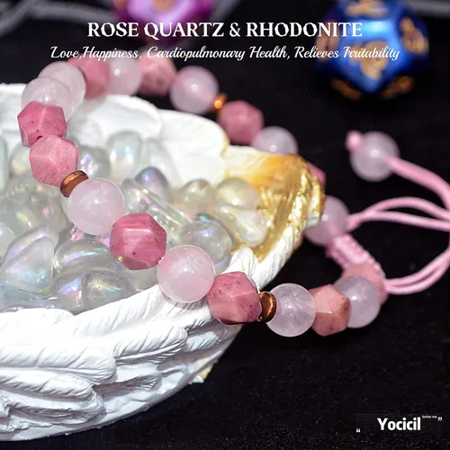 Vista 44 de Pulseras de la amistad, pulsera de obsidiana negra arcoíris para mujeres y hombres, 0.394 pulgadas (0.394 in), ojo de tigre, hematita y cristal