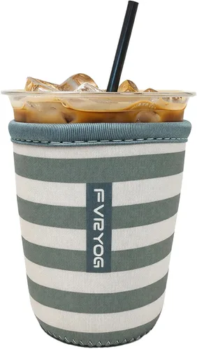 Vista 75 de Reusable Insulated Neoprene Iced Coffee Sleeves for Iced Coffee Cups, Coffee Coolies sleeves for Iced & Hot Drinks
