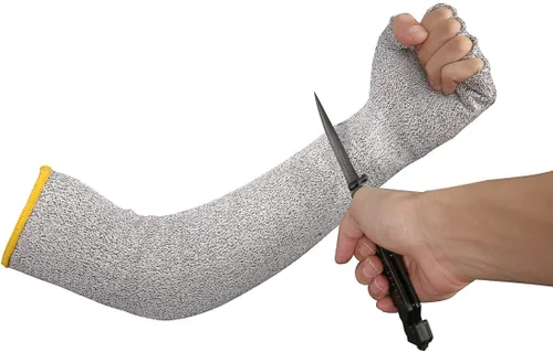 Vista 3 de 2 pares de mangas de protección para brazos, mangas resistentes a cortes de nivel 5, protectores de brazo de seguridad resistentes a los cortes