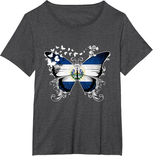 Vista 28 de Camiseta Salvadoreña Bandera El Salvador, Negro