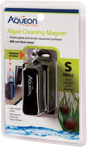 Vista 8 de Aqueon Raspador de algas de acuario, imanes de limpieza de peceras para vidrio/acrílico, mini