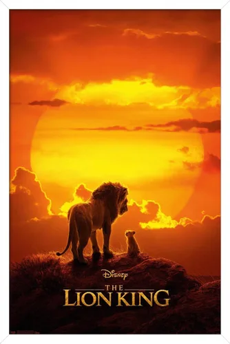 Vista 12 de Trends International Disney El Rey León - Póster de pared Mufasa y Simba, 14.725 x 22.375 pulgadas, versión enmarcada de madera de granero Versión