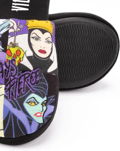 Vista 7 de Disney Villains - Pantuflas para mujer zapatos de casa para mujer Negro