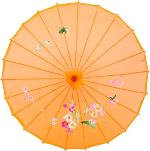 Vista 7 de THY COLLECTIBLES Sombrilla china japonesa de 33 pulgadas para bodas, fotografías, disfraces, cosplay, decoración y otros eventos (azul)