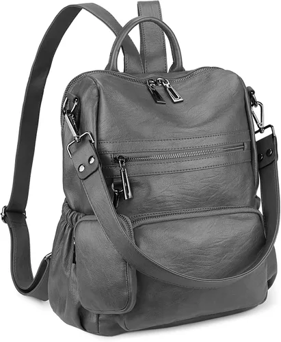 Vista 22 de Uromee Mochila de Viaje Monedero para Mujeres Cuero Vegano Damas Moda Borla Bolsa de Hombro Convertible, Grande, Mochilas Daypack