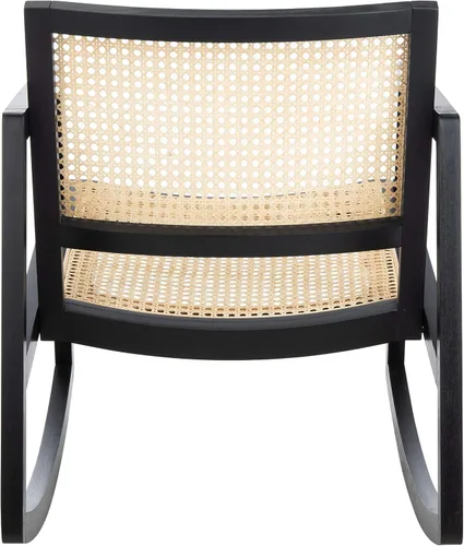 Vista 5 de Safavieh Couture Perth - Mecedora de ratán negro y natural