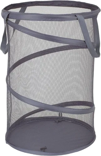 Vista 9 de Household Essentials Cesta de malla desplegable para lavandería, color beige