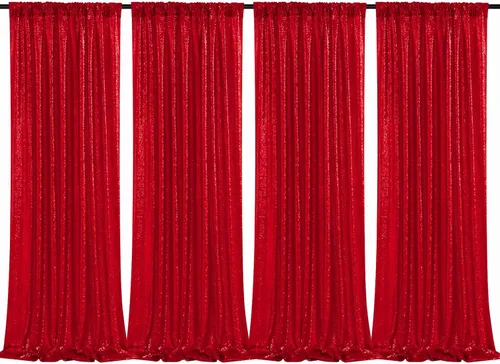 Vista 25 de B-COOL Cortinas de Fondo de Lentejuelas Azul Bebé 2 Piezas 2ftx8ft Fotografía para Fiestas Fondo Brillante Cortinas para Prom Bodas Baby Shower