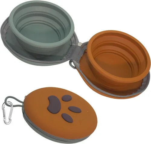 Vista 17 de Mosquetón de silicona portátil plegable 2 en 1 para perros