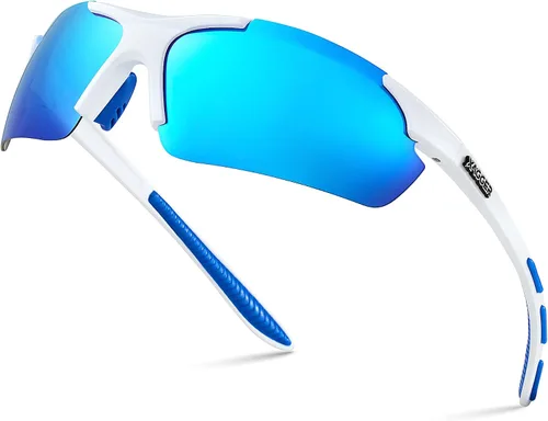 Vista 23 de Lentes de sol polarizados deportivos para hombres y mujeres, con diseño envolvente, UV400, para correr, béisbol, sóftbol, ciclismo, conducción